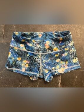 Fleo Blue Flash Women's Athletic Workout/CrossFit Gym Shorts XS